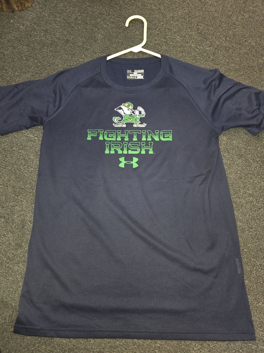 Youth Under Armour Navy "Fighting Irish" Performance Tee